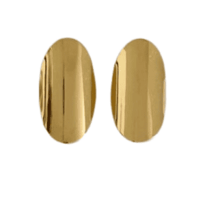 Aretes Oval Oro Liso