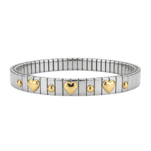Pulsera  Resorte Figuras Tres Corazones