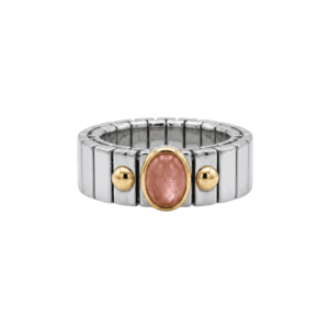 Anillo Resorte Cuarzo Rosa