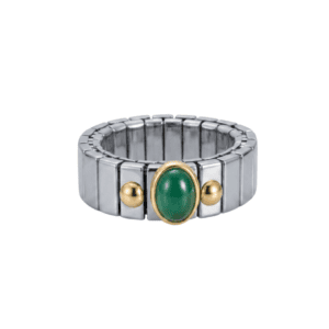 Anillo Resorte Jade Verde