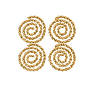 Aretes Espiral Dobles Oro