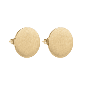 Aretes Moneda Oro Satinado