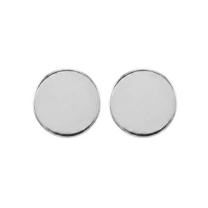 Aretes Moneda Rodio Liso