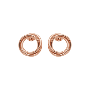 Aretes Nudo Oro Rosa