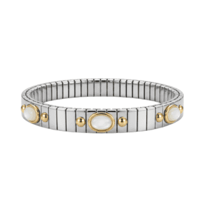 Pulsera Resorte Tres Cuarzo Blanco